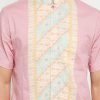 Short sleeves shirt Desain ethnic dalam motif batik Shang hai collar, hidden button opening Left chest pocket Material : Cotton primis